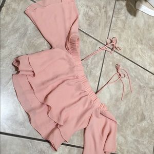 Peach crop top